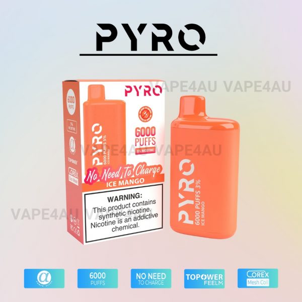PYRO Vape 6000 Puffs 5% Ice Mango