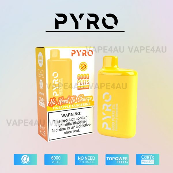 PYRO Vape 6000 Puffs 5% Pineapple Tangerine