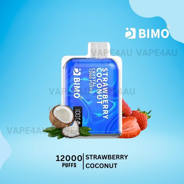 BIMO Crystal 12000 Puffs _Strawberry Coconut