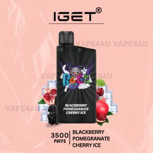 IGET Bar 3500 Puffs Blackberry Pomegranate Cherry Ice