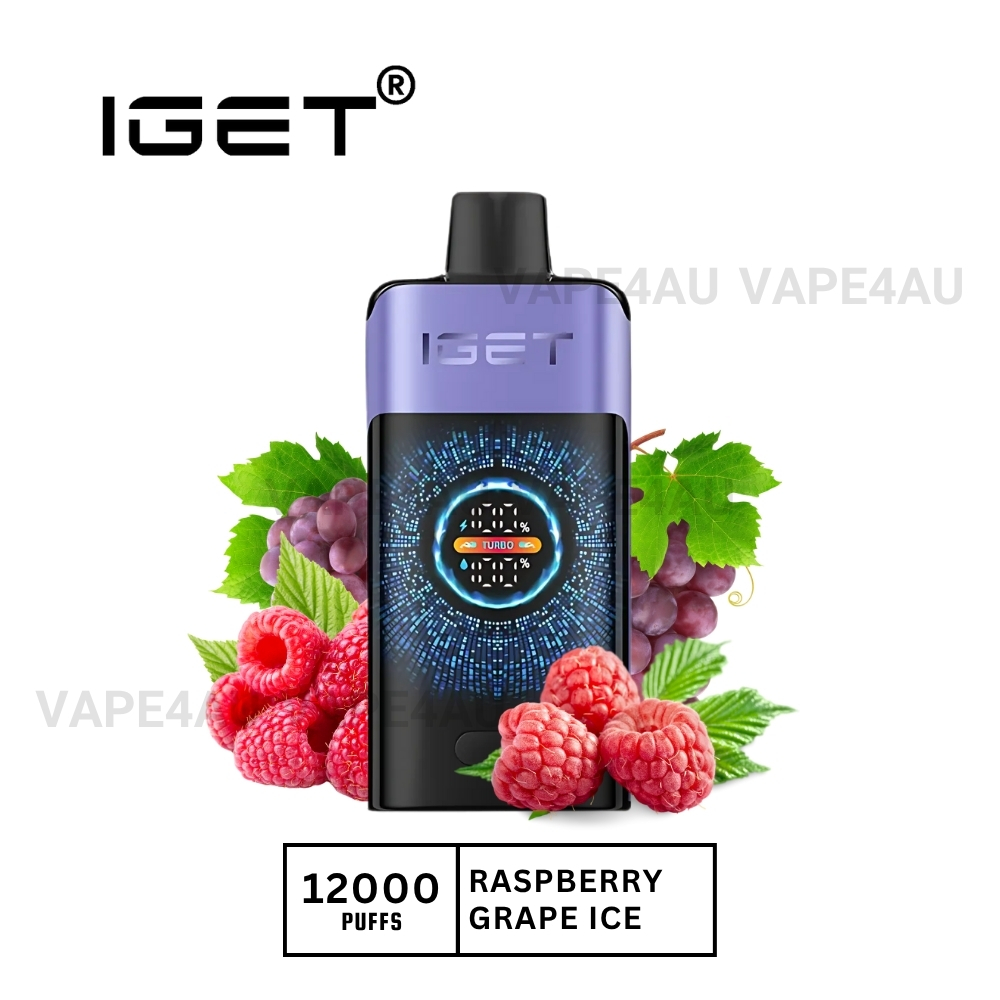 Iget One 12000 Puffs Raspberry Grape Ice