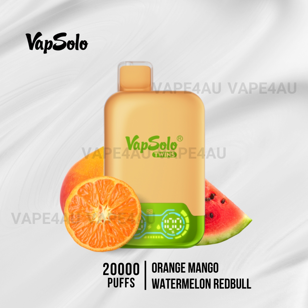 Vapsolo Twins 20000 Puffs Orange Mango Watermelon Redbull