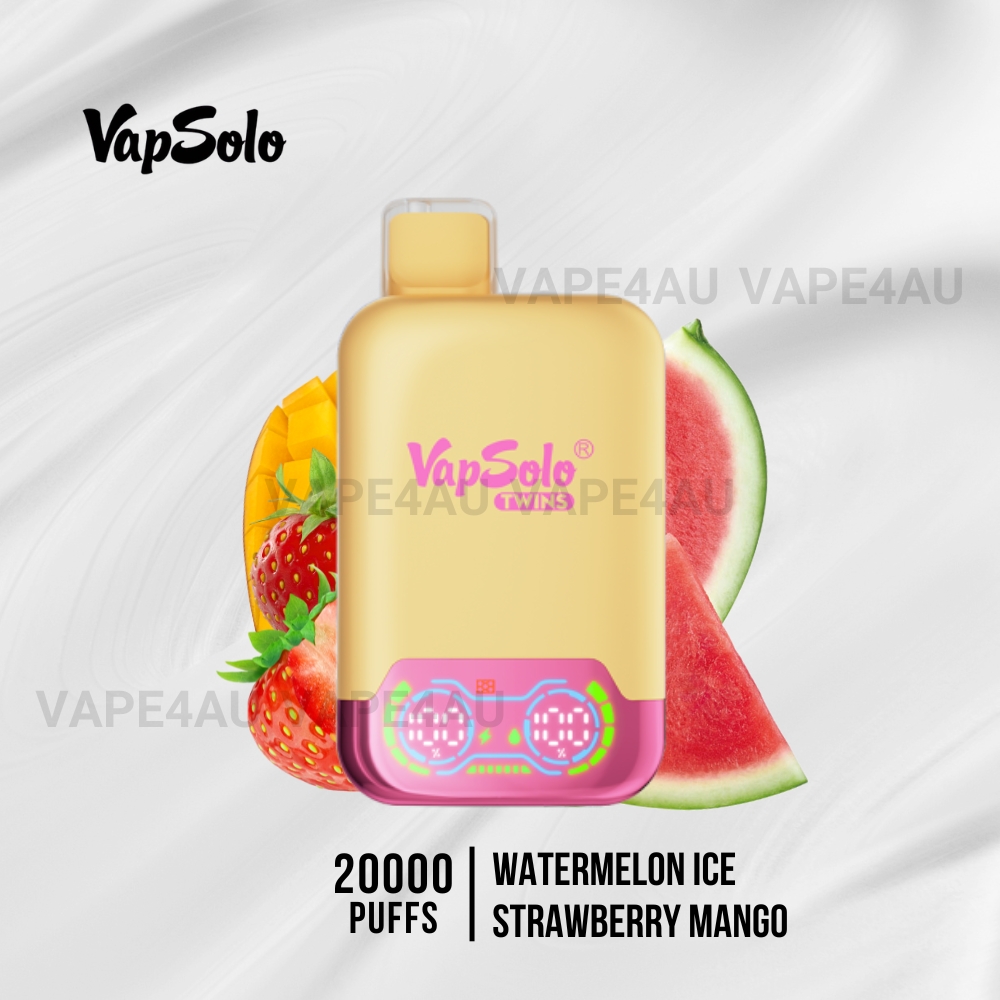 Vapsolo Twins 20000 Puffs Watermelon Ice Strawberry Mango