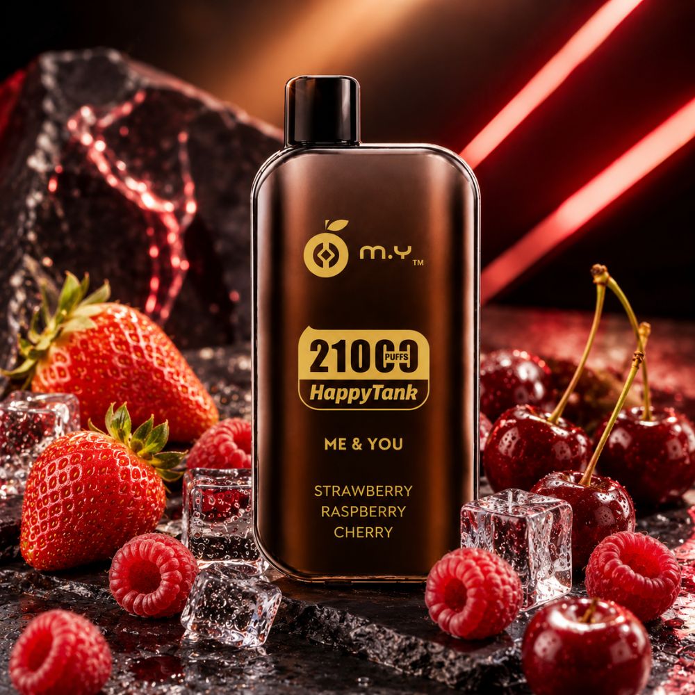 HappyTank 21000 Puffs Strawberry Raspberry Cherry